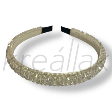 Áttetsző gyöngyös hajpánt 