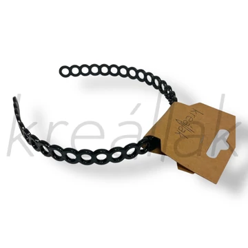 Fekete rácsos hajpánt 