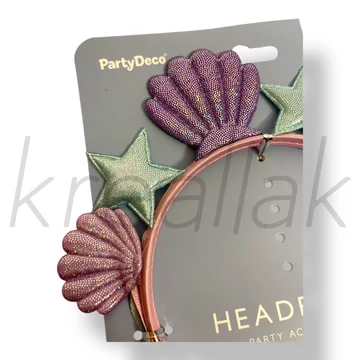 Kagylós sellő hajpánt lila 