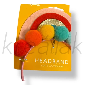 Szivárványos pink hajpánt