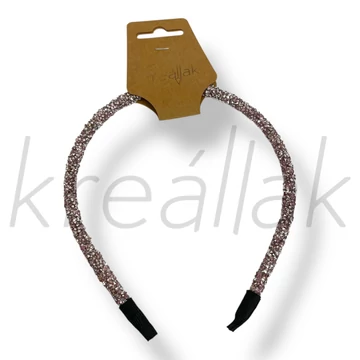 Rózsaszín apró köves hajpánt