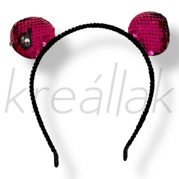 Pink flitteres bársony hajpánt