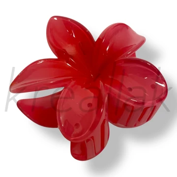 Piros virág hajcsat