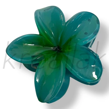 Zöld virágos hajcsat