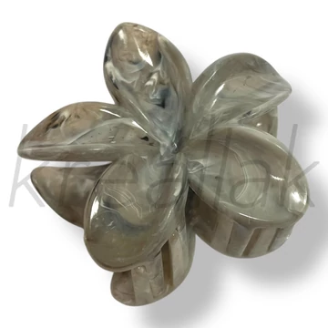 Szürke márványos virág hajcsat 