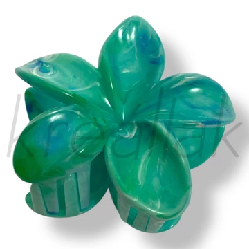 Zöld márványos virághajcsat