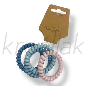 Kékes spirál hajgumi szett