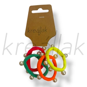 Neon gyöngyös hajgumi szett 