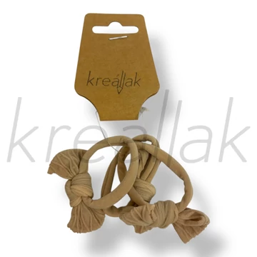 Világos bézs masni hajgumi szett 