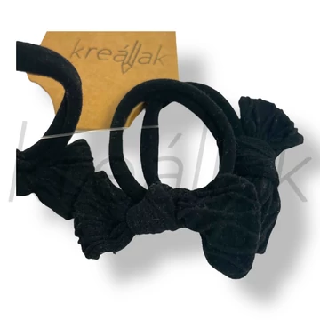 Fekete masnis hajgumi szett 