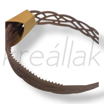 Barna fonott mintás hajpánt