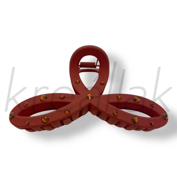 Bordó köves masni hajcsat