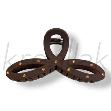 Sötétbarna köves masni hajcsat 