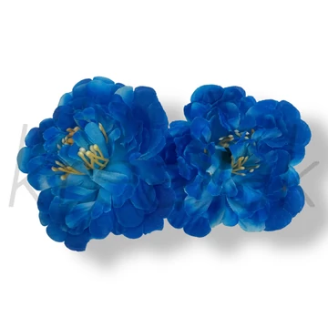 Királykék virág hajcsipesz és kitűző