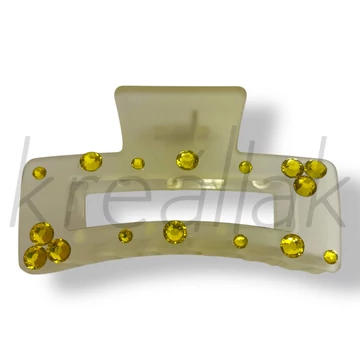 Sárga köves átlátszó hajcsat