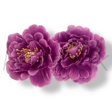 Lila virág hajcsipesz és kitűző