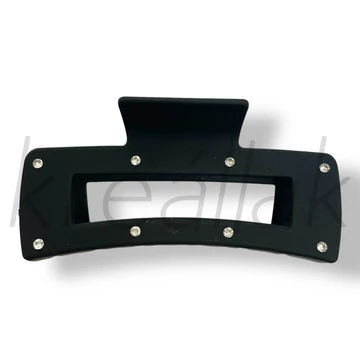 Fekete köves téglalap hajcsat