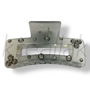 Szürke köves átlátszó hajcsat