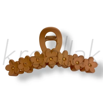 Rózsaszín köves virág hajcsat