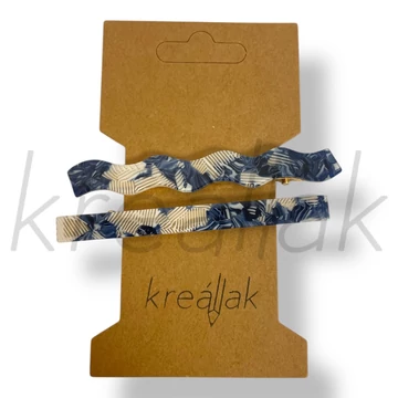 Kék mintás hajcsat szett