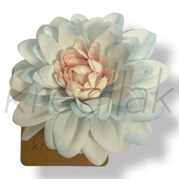 Kék virág hajcsipesz és kitűző