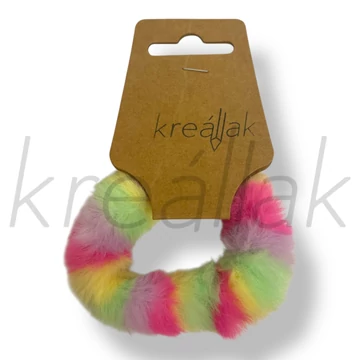 Neon pink cirmos szőr hajgumi