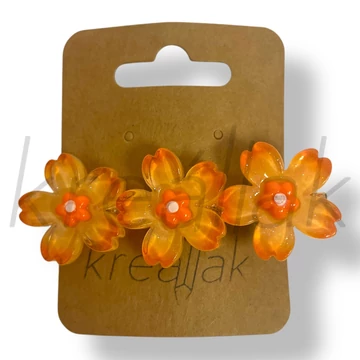 Narancssárga virág hajcsipesz