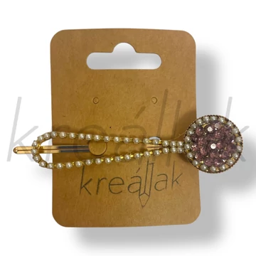 Lila köves körös hajcsat