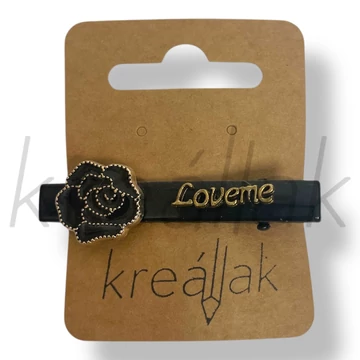 Fekete rózsa hajcsipesz 