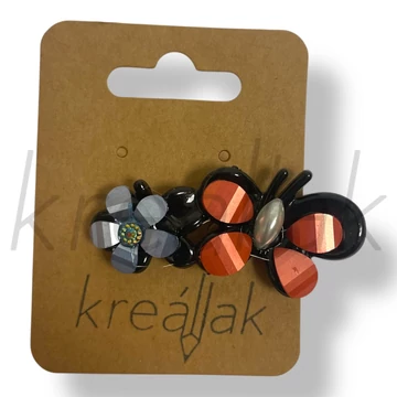 Fekete korall lepkés kagylós hajcsipesz