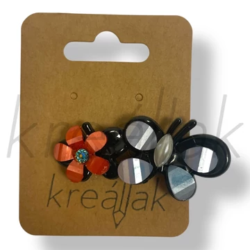 Kék lepkés kagylós hajcsipesz