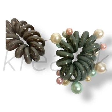 Gyöngyös spirál hajgumi szett 