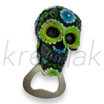 Zöld koponyás üvegnyitó