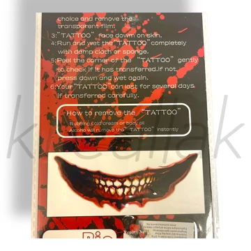 Halloween száj tetoválás matrica 