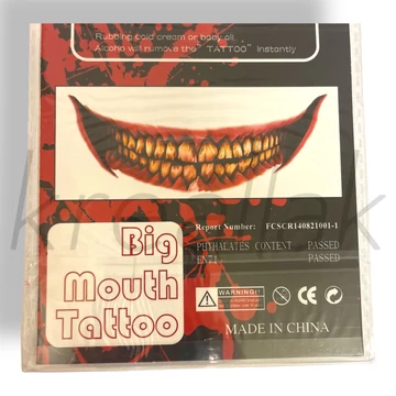 Halloween száj matrica tetoválás