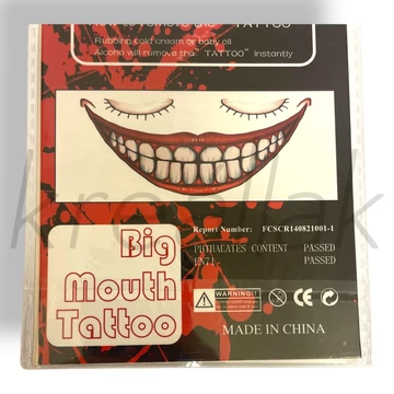 Halloween száj matrica tetoválás