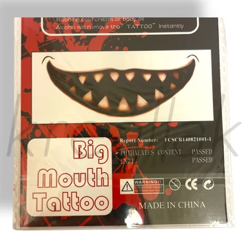 Halloween száj matrica tetoválás