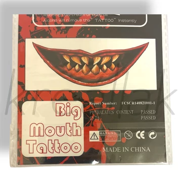 Halloween száj matrica tetoválás
