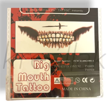 Halloween száj matrica tetoválás