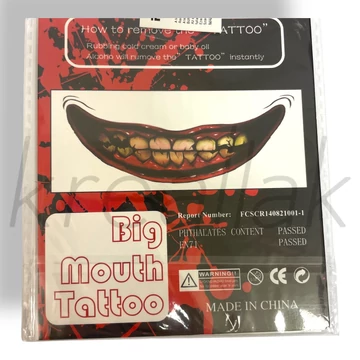 Halloween száj tetoválás matrica