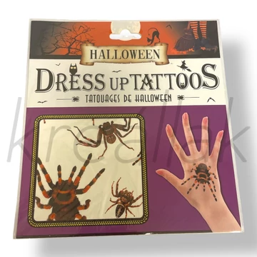 Pókos Halloween tetoválás