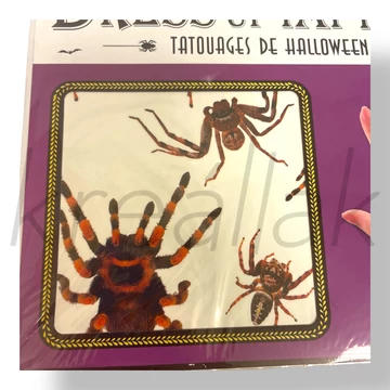 Pókos Halloween tetoválás