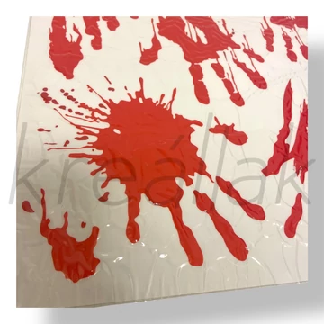 Véres kezek ablak matrica