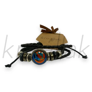 Karkötő - Halacskás fekete karkötő