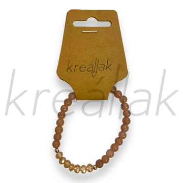 Karkötő - Bézs  gyöngyös karkötő