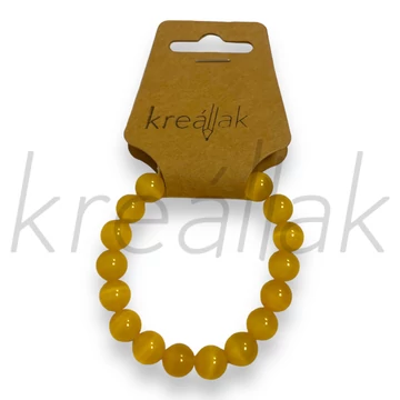Karkötő - Sárga plasztik gyöngyös karkötő
