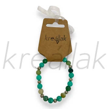 Ásvány karkötő - Sárkányér és achát karkötő zöld