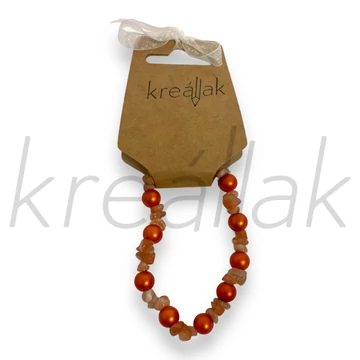 Ásvány karkötő - Napkő karkötő narancs