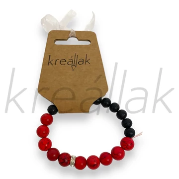 Ásvány karkötő - Piros magnezit karkötő