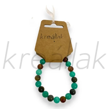 Ásvány karkötő - Zöld jáde és jáspis karkötő